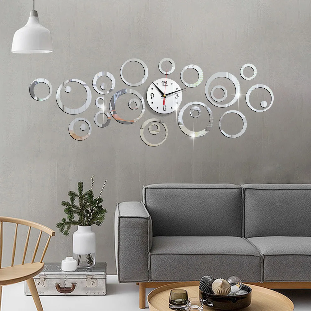 Resin Art Wall Clock - Specchio acrilico stereo 3D Orologio da