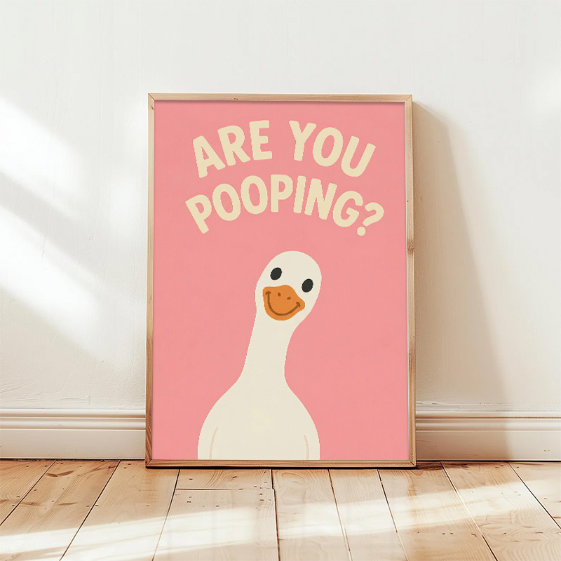 Resin Art Quote - Divertente Poster da Parete con Anatra