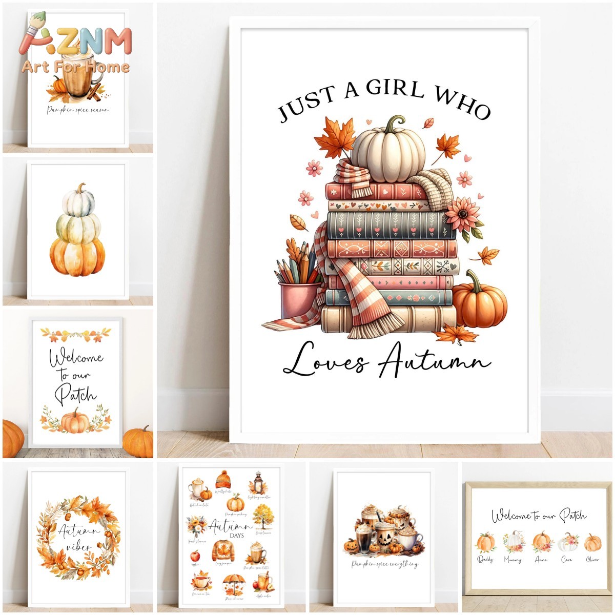 Resin Art Quote - AZNM Quadri ad Acquerello Autunnali, Citazione