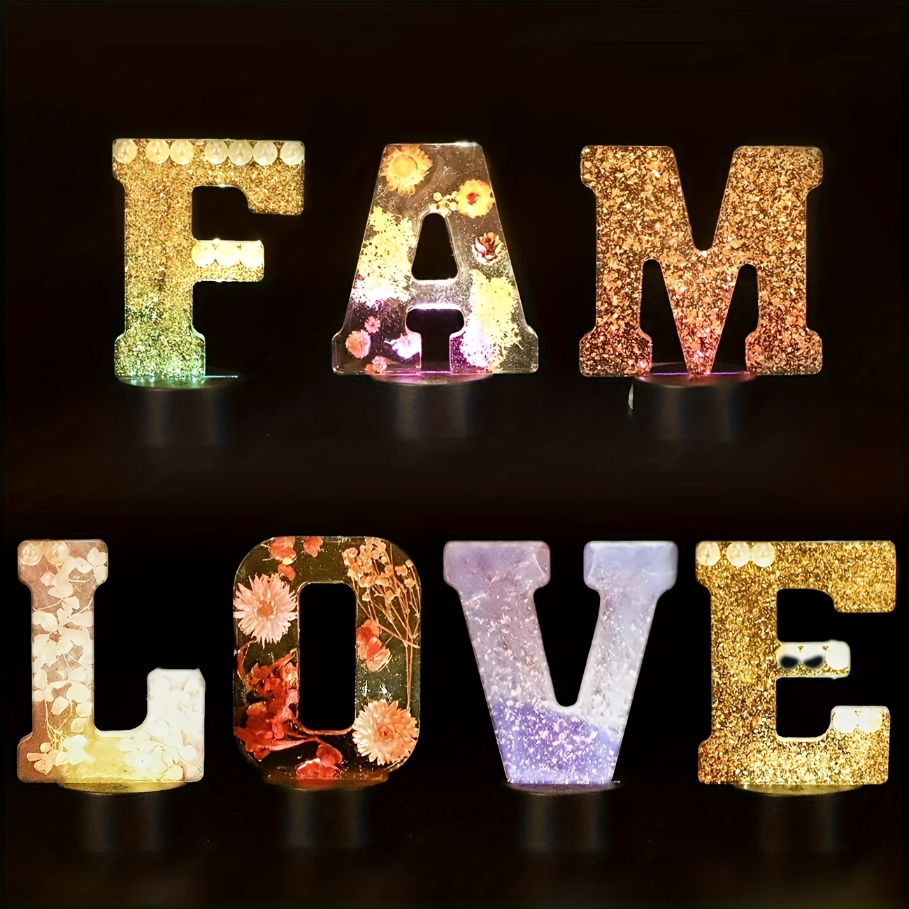 Resin Art Letters - Stampo in resina per lettere grandi