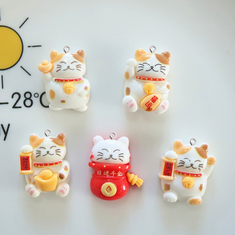 10 pezzi carino gatto lucido r - Resin Art Earrings Material recensione e prezzo