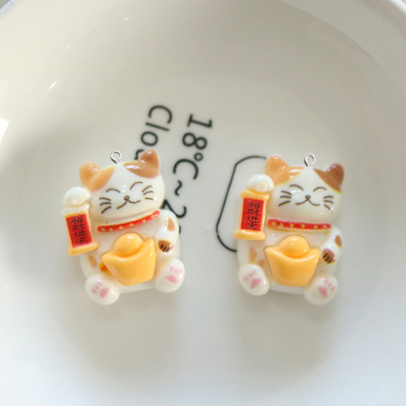 10 pezzi carino gatto lucido r - Resin Art Earrings Material recensione e prezzo