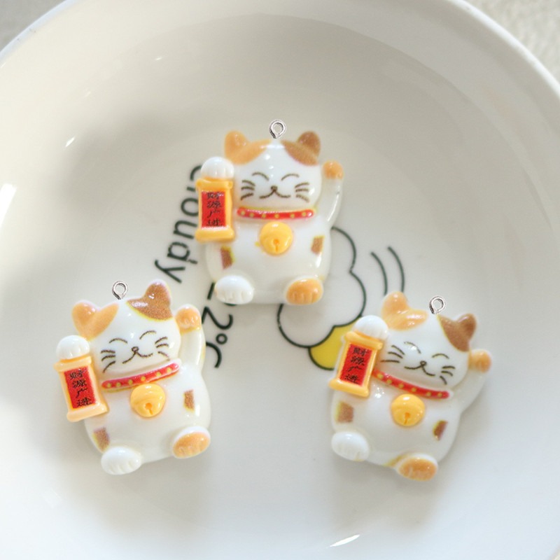 10 pezzi carino gatto lucido r - Resin Art Earrings Material recensione e prezzo