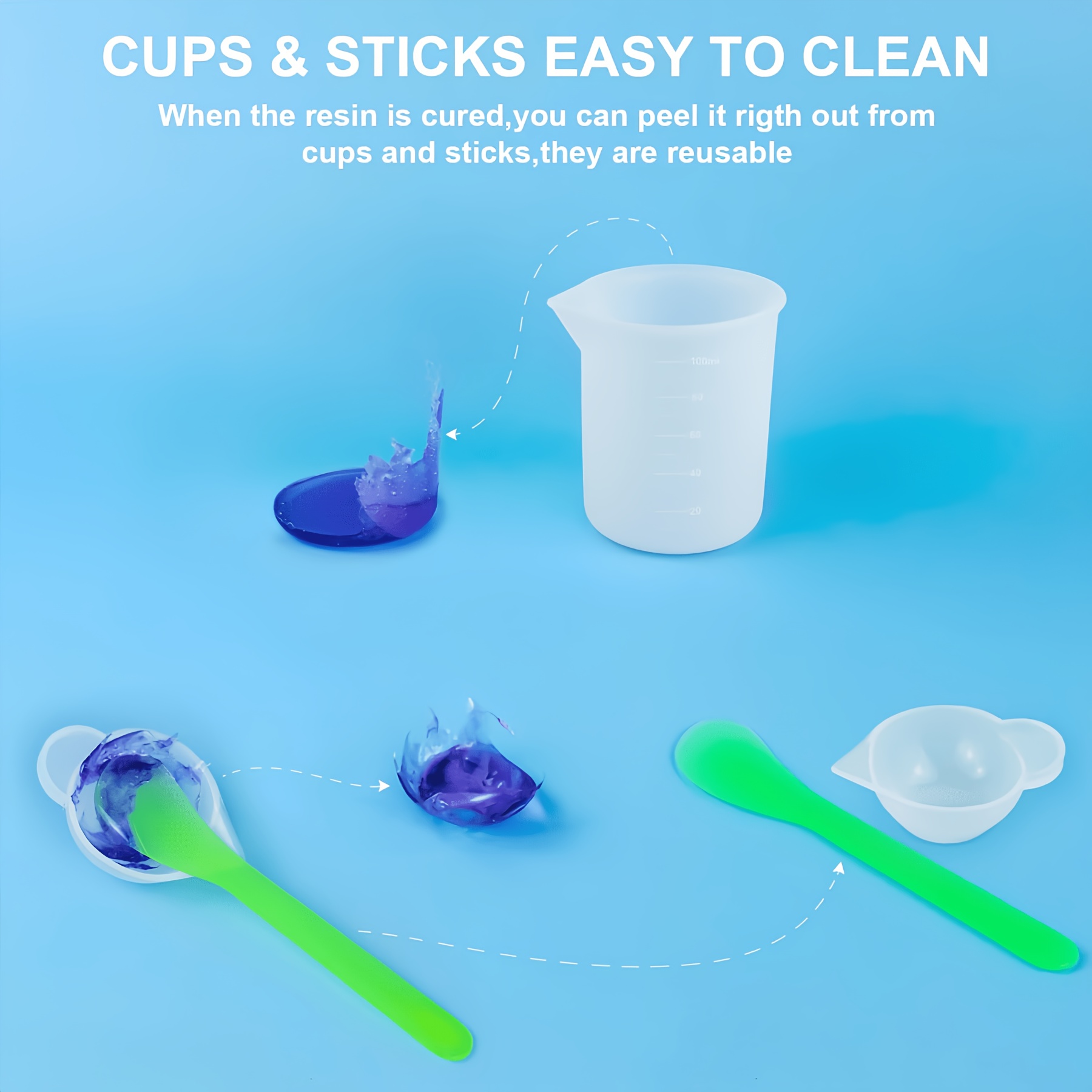 Set di 21 Stampi in Silicone p - Resin Mixing Cup recensione e prezzo
