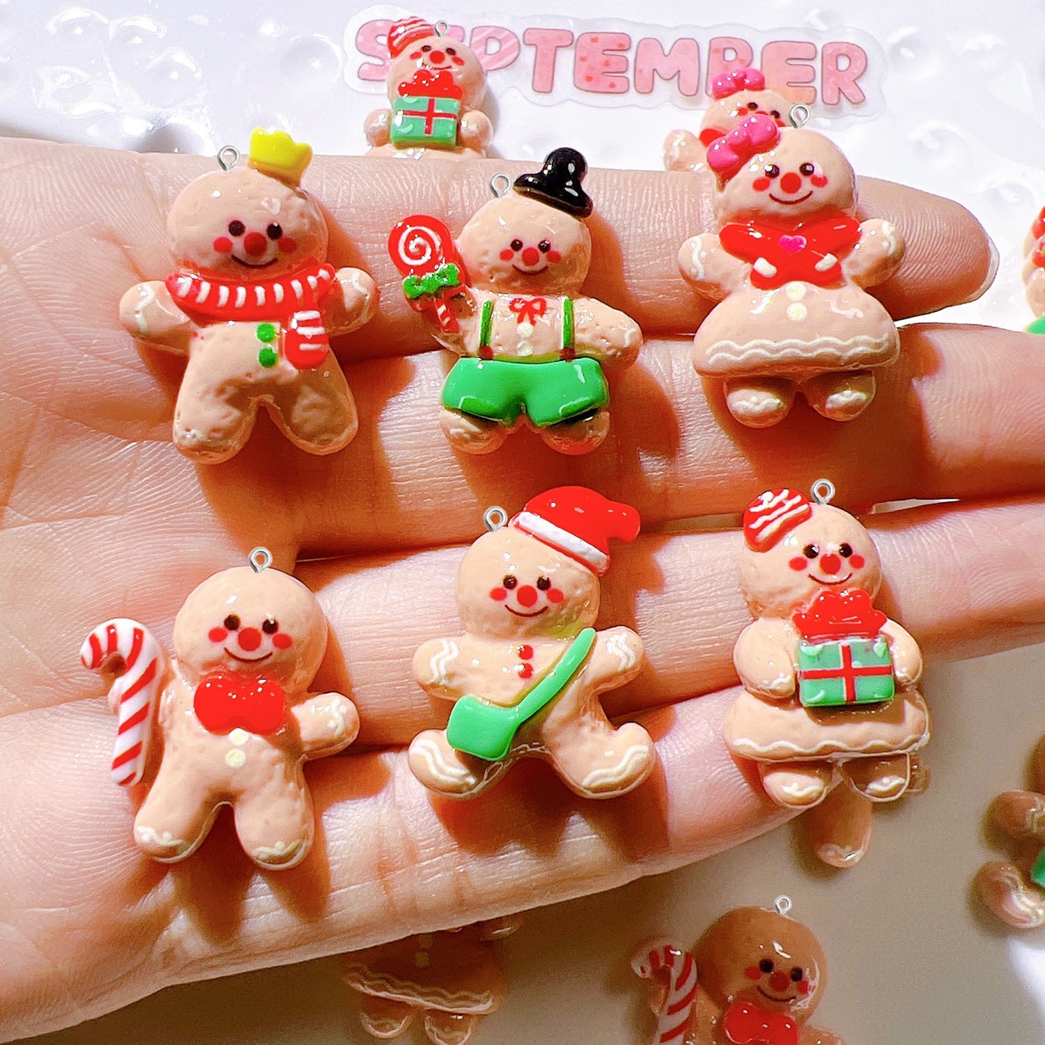 10 pezzi carino ciondolo con c - Resin Art Earrings Material recensione e prezzo