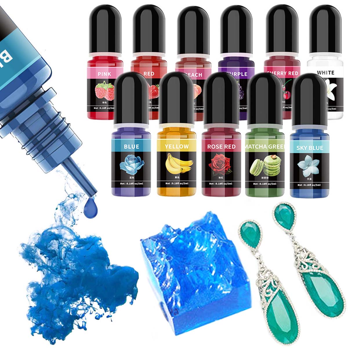 5 ml/bottiglia di resina eposs - Resin Art Letters recensione e prezzo