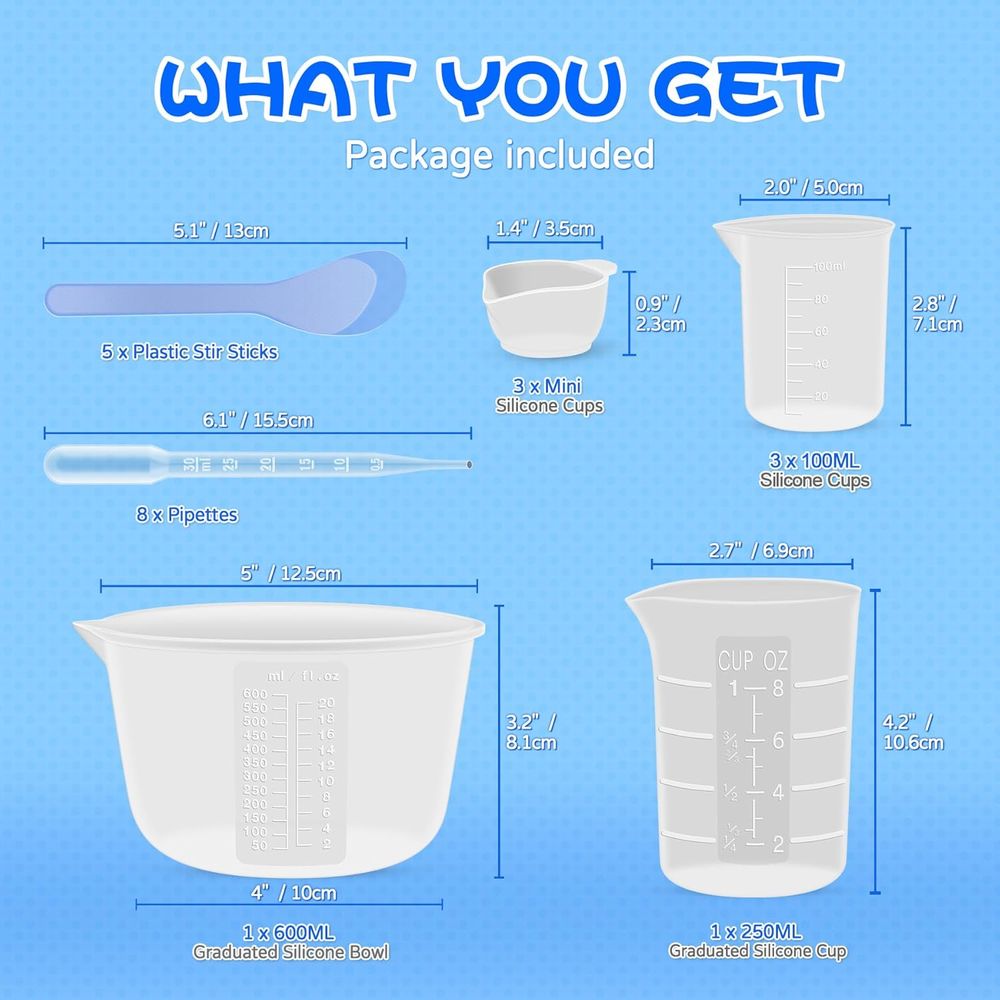 Tazze dosatrici in silicone pe - Resin Mixing Cup recensione e prezzo